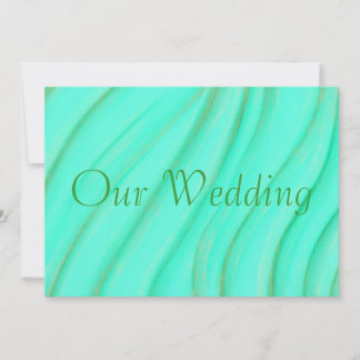 Green & Gold fusionne les invitations de mariage