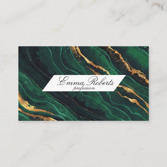 Green Gold Luxury Carte de visite (Devant)