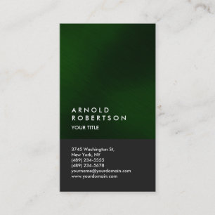 Green Grey Moderne Carte de visite professionnel