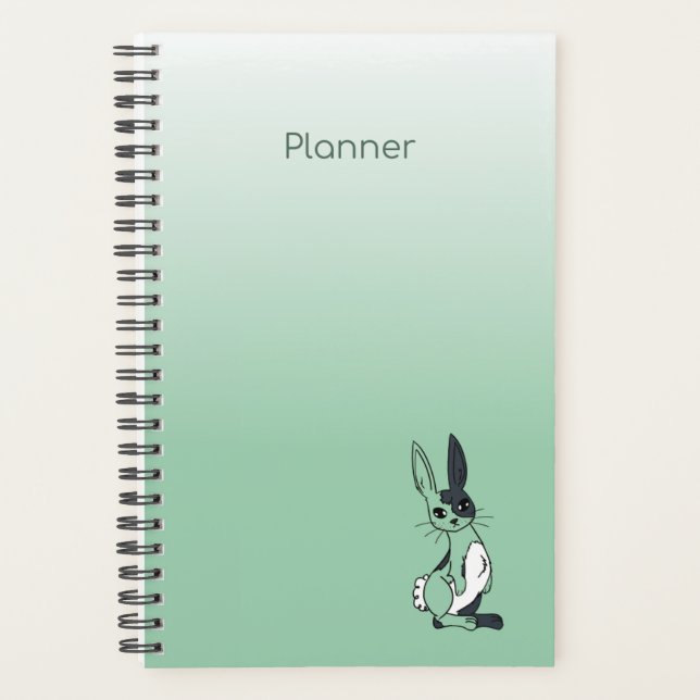 Green Harlequin Rabbit/Bunny Agenda (Devant)