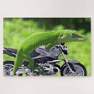 Green Hawaiian Gecko Rider Puzzle