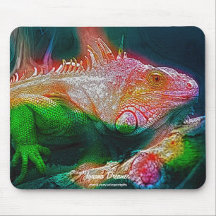 Green Iguana Imaginaire Art Tapis de souris de la 