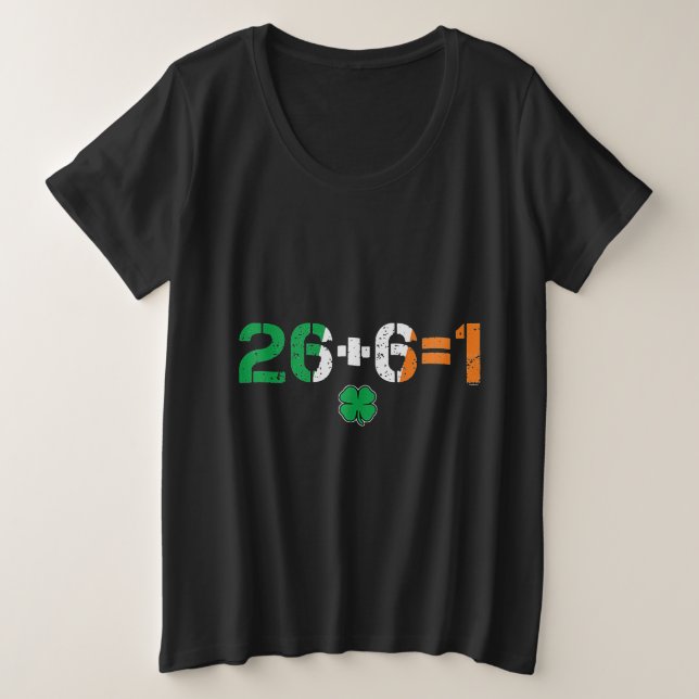 Green Irish Unity 26 + 6 = 1 Saint Paddy Day Irlan (Design devant)
