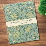 Green Jasmine Floral Pattern 2026<br><div class="desc">Elegant vintage green jasmine floral botanical pattern planner with a custom name in classic serif typography.</div>