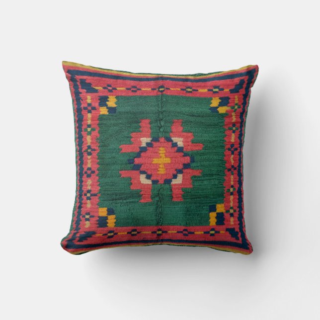 Green Kilim Coussin Royaume-Uni : Sophisticated Ea (Recto)