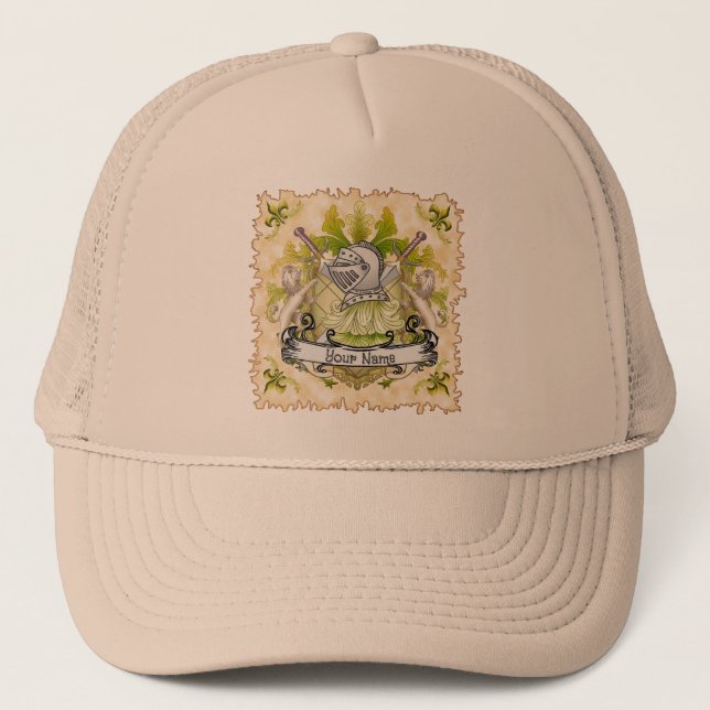 Green Knight Family Crest Nom de famille casquette (Devant)
