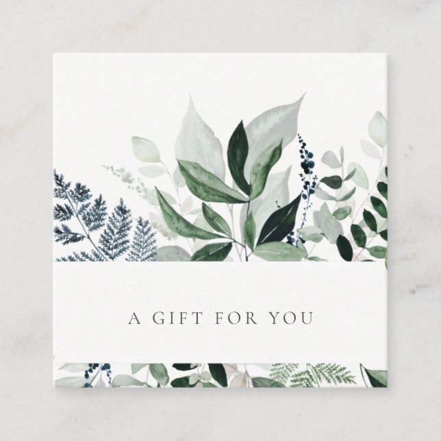 Green Leafy Tropical Foliage Fern Certificat cadea (Devant)