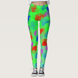 Green Leggings Trendy Pattern