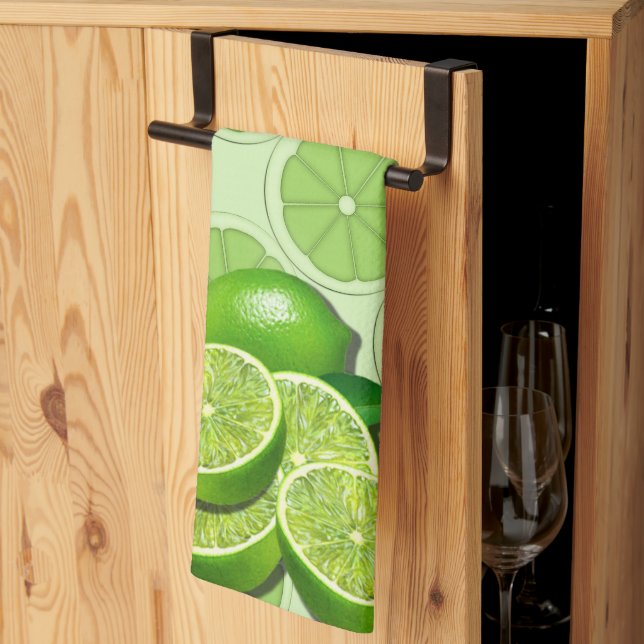 Green Limes Fruit Cuisine Design Serviette de cuis (Pliage en tiers)