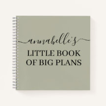 Green Little Book Of Big Plans Carnet