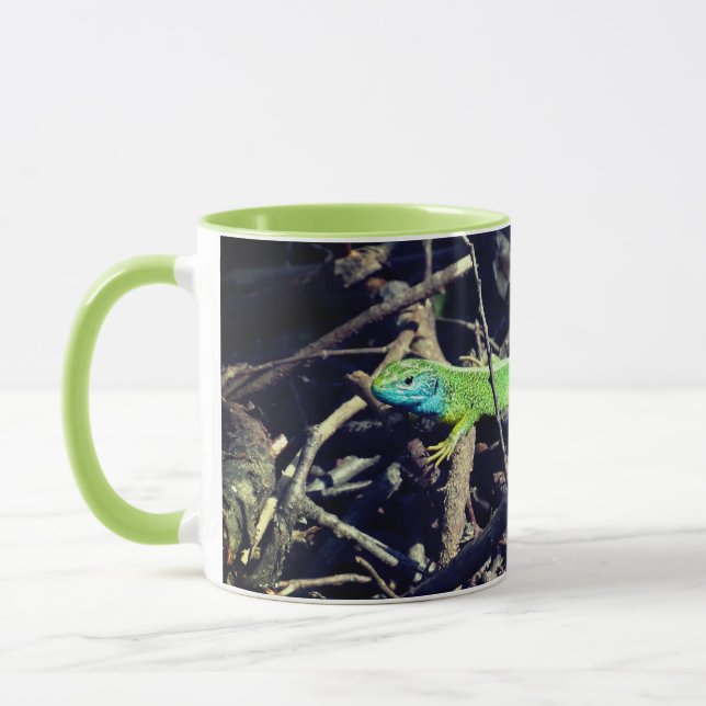 Green Lizard photo Mug (Gauche)