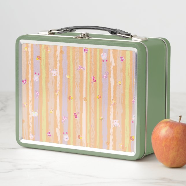 Green Lunch Box – Baby Joy & Creatures Pastel (En situation)