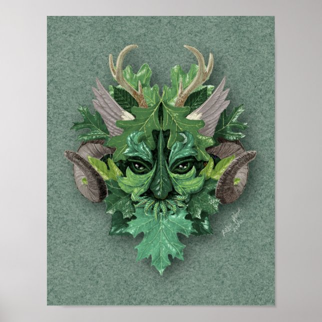 Green Man - Imprimer ou Poster (Devant)