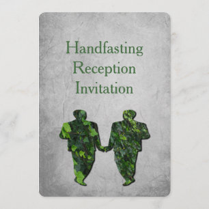 Green Men & Ivy Gay Handfast Réception Invitation
