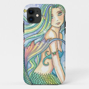 Green Mermaid iPhone 5 Coque par Molly Harrison