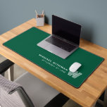 GREEN Minimal Monogram Initial CORPORATE BUSINESS<br><div class="desc">Upgrade your workspace with this personalized GREEN desk mat featuring your monogram in a clean line font and your name and profession in a classic serif style. The crisp white lettering adds a modern, professional touch while the deep navy background creates a sleek, polished look. Ideal for law firms, accountants,...</div>