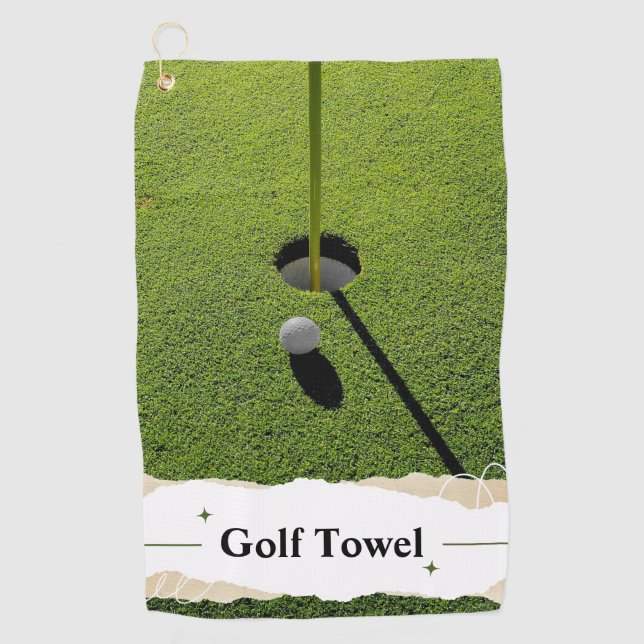 Green Modern Golf Tips Custom Meilleures serviette (Devant)