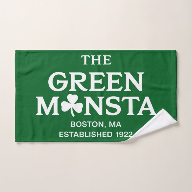 Green Monsta Boston Green Monstah cadeau de baseba (Serviette à main)
