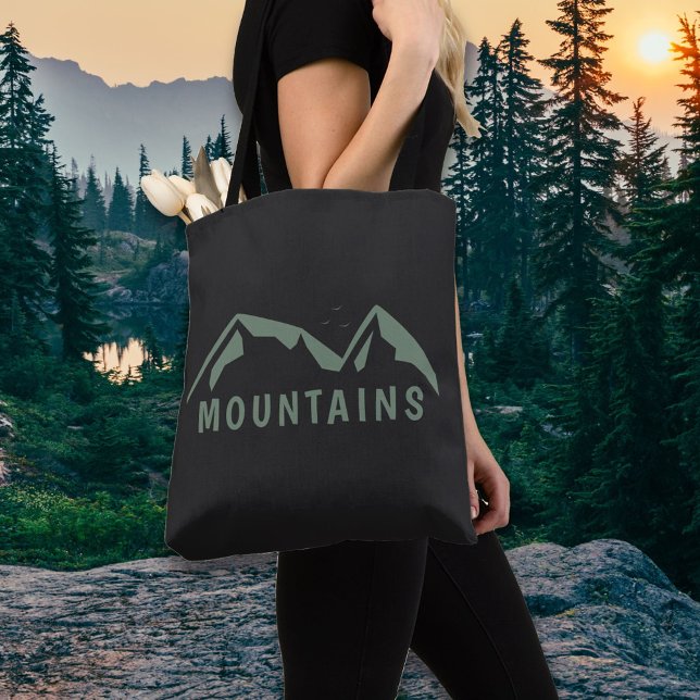 Green Mountains Sac fourre-tout noir (Green Mountains Black Tote Bag)