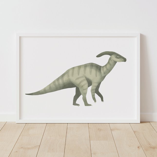 Green Parasaurolophus Dinosaur Poster (Créateur téléchargé)