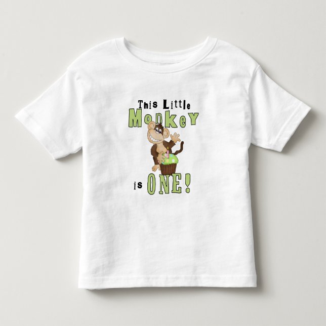 Green Party Singe 1er Anniversaire Tshirts et cade (Devant)