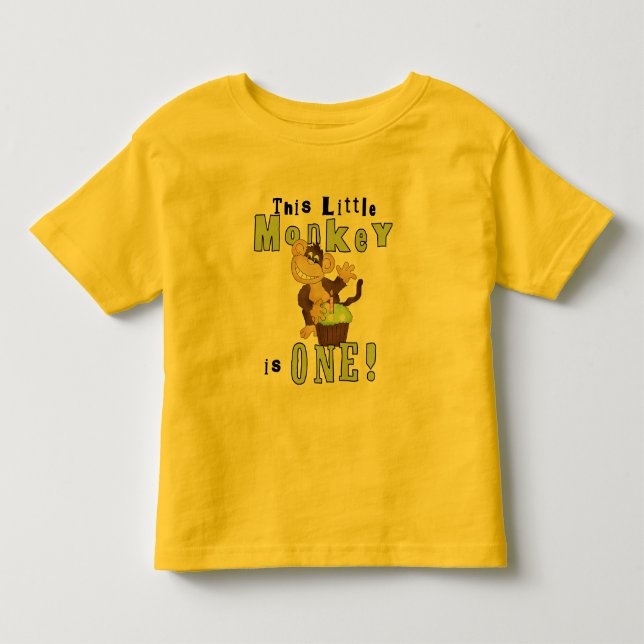 Green Party Singe 1er Anniversaire Tshirts et cade (Devant)
