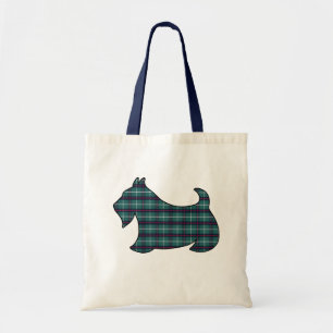 Green Plaid Scottish Terrier Sac fourre-tout