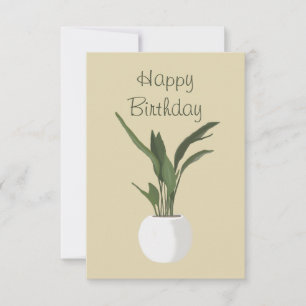 Green Pot Plante Bonne carte d'anniversaire