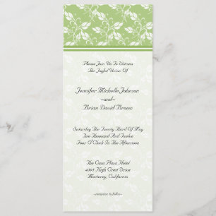 Green Regency Floral Faire-part de mariage
