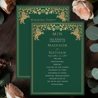 Green Royal Lion Programme médiéval de mariage d'é