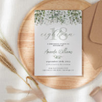 Green Sage Green 18e anniversaire Invitation