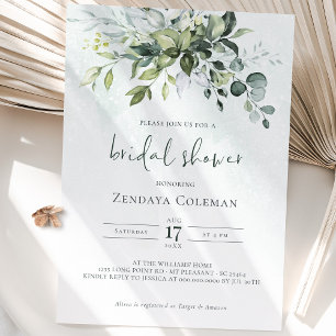 Green Sage Green Bridal Shower Invitation