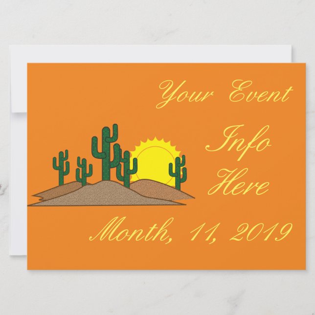 Green Saguaro Cactus Desert Sunset Thunder_Cove (Devant)