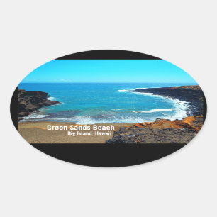 Green Sands Beach Big Island Hawaii stickers