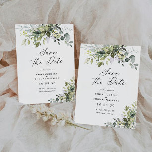 Green Save The Date Cards