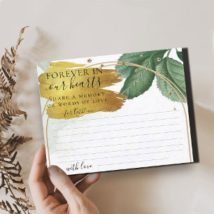 Green Share a Memory Funeral Card