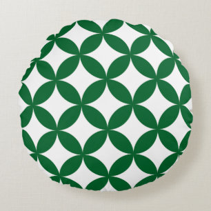 Green Shippo Coussin rond - japonais traditionnel 