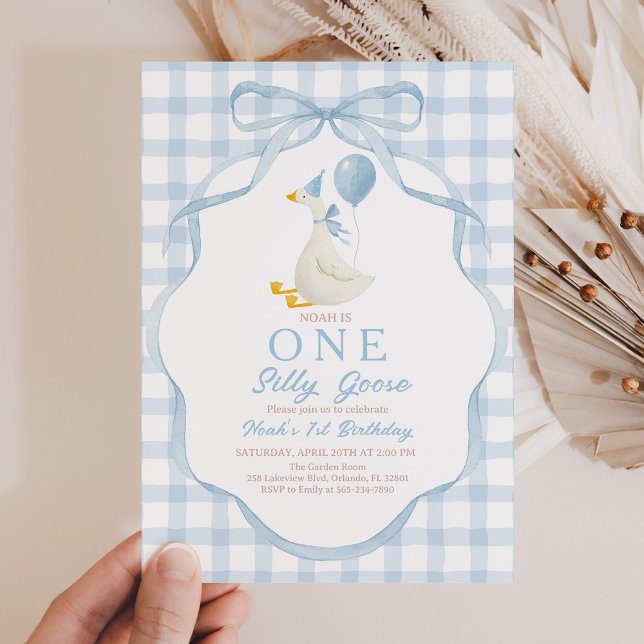 Green Silly Goose Birthday Invitation (Créateur téléchargé)