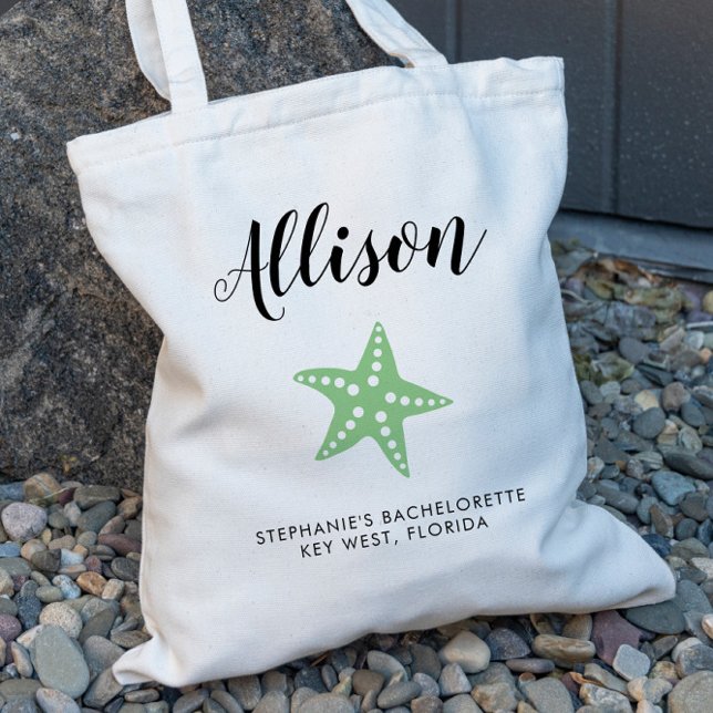 Green Starfish Bridesmaid Sac fourre-tout pour Mar (Créateur téléchargé)