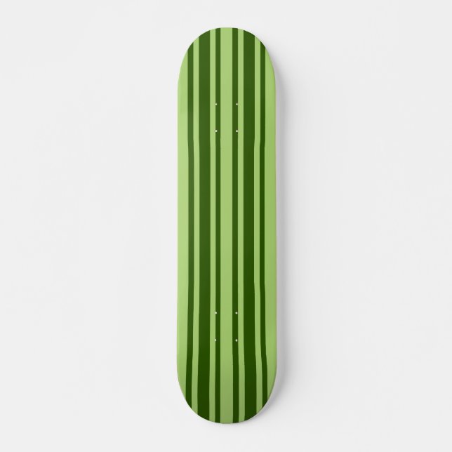 Green Stripes skateboard personnalisé (Devant)
