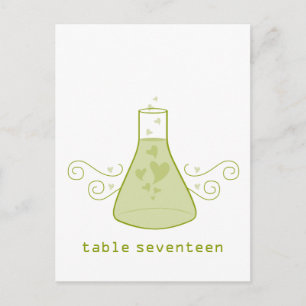 Green Sweet Chemistry Numéro de table Carte postal