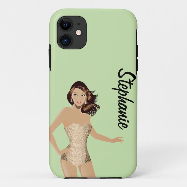 Green Swinsuit Girl Mate ID™ iPhone 5 Coque (Dos)
