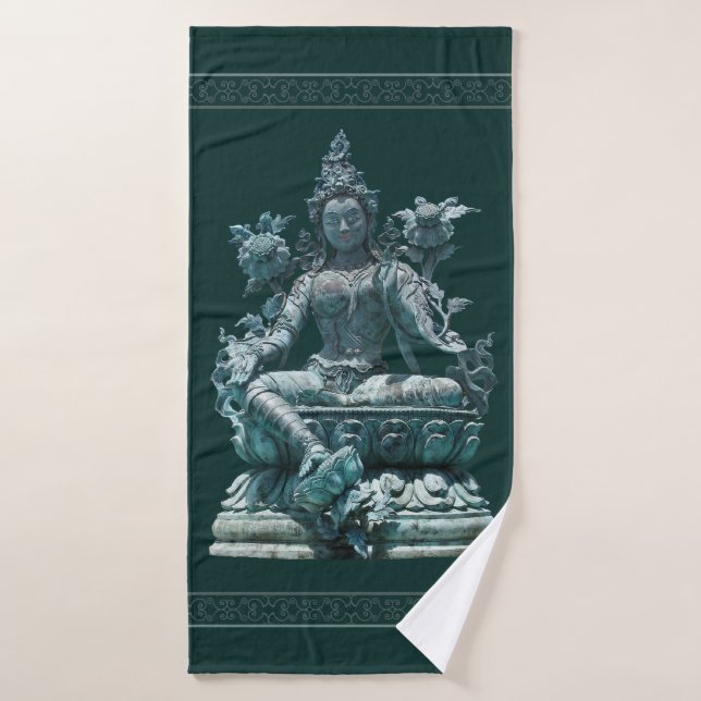 Green Tara (Serviette de bain)