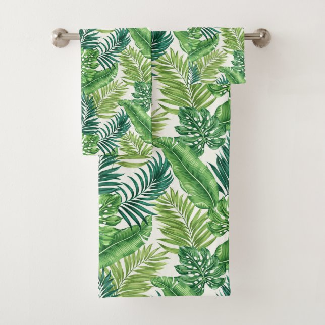 Green Tropical Palm Banana Monstera Feuille (En situation)