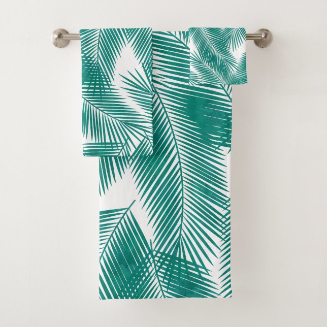 Green Tropical Palm Feuille Motif (En situation)