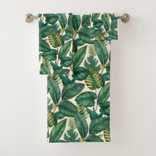 Green & Turquoise Palm Monstera Tropical Feuille M