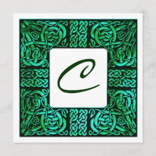 Green Waters Celtic Knotwork Faire-part de mariage