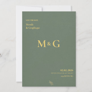 Green Wedding Invitations Art