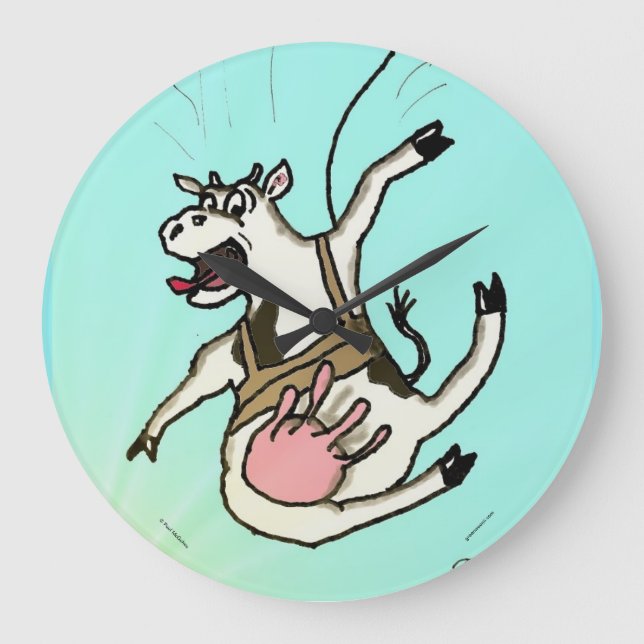 Green Weenii "COWABUNGEE !" Horloge murale (Recto)