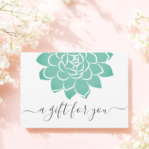 Green White Floral Business Certificat cadeau